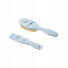 Akuku otroška krtača in glavnik v modri barvi