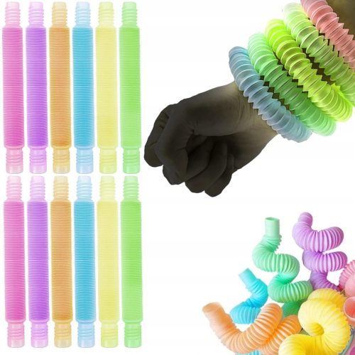 RURKE ZA SENZORIČNO IGRO POP TUBE PASTEL FLUO 12 KOSOV
