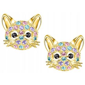 ZLATA NAKITNA UHANI ZA DEKLICE, GRAVIRANA KOTKA