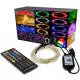 Lampice 10m 100 LED RGB žice Barvite Bluetooth Aplikacija USB