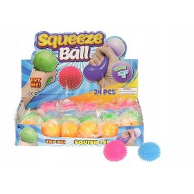 Mehka antistresna žoga s potezami 5,5 cm, zaslon 24 kosov