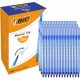Modri kemični svinčnik BIC Classic za udobno pisanje x100