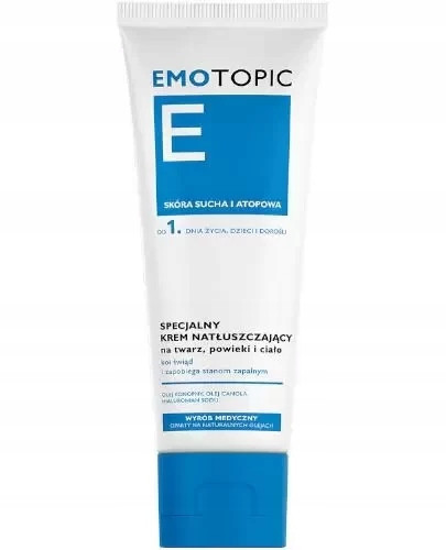 Emotopic MED+ Poseben Vlažilni Krem za Obraz, Veke in Telo, 75 ml