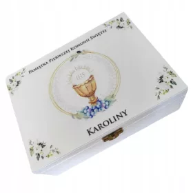  Sveto OBHAJILO darilo, spominska škatla, tisk