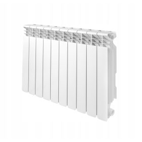   Diamantni aluminijasti radiator 1526 W bel 800 x 578 x 95 mm - stranski priključek