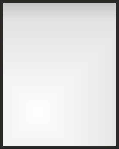 Stensko ogledalo Premium Black Edition, pravokotno, kovinski okvir, 700 x 800 mm