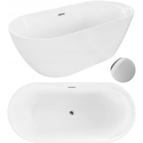   Mexen Laura prostostoječa akrilna kad z sredinskim odtokom, dimenzije 170 x 80 cm