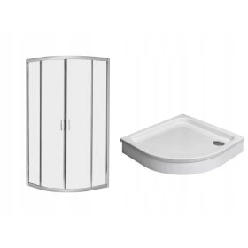   Premium Plus A tuš kabina s polkrožnim brodzikom 80x80x190 cm RADAWAY