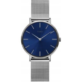   enska ura Torii Kessho S34SS.NS, modro mornarska, elegantna in klasična