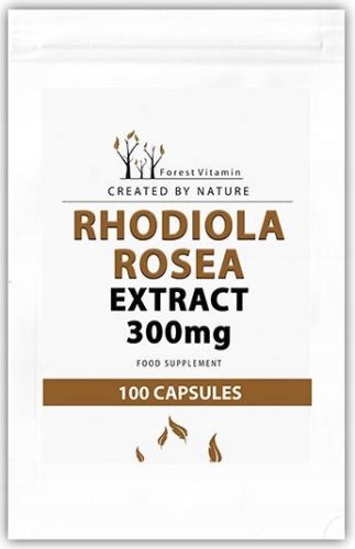 FOREST Vitamin Rhodiola 300mg, 100 kapsul - Dodatek brez glutena in GSO
