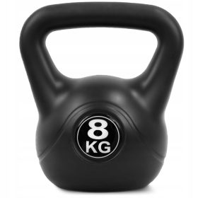 Kettlebell 4FIZJO 8 kg črn