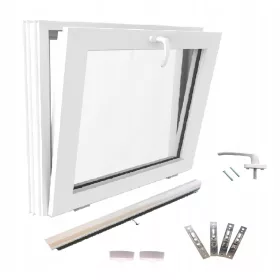 Toplo belo PVC nagibno okno 60x60 600x600 novo