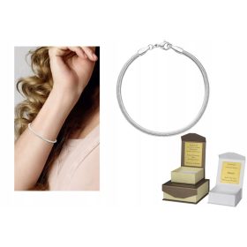 Zapestnica s srebrnim obeski 17 cm za čare B44