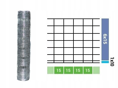 SIATKA ZA GOZDNO OGRAJO ZAŠČITENA Z OCINKOM 100/8/15 L + SKOBLE 50m