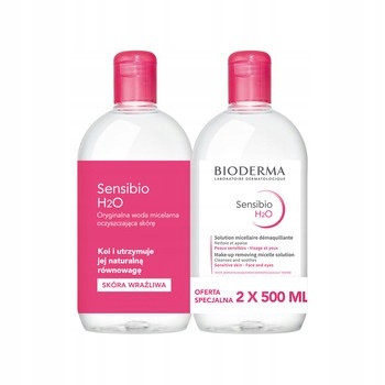 Bioderma Sensibio H2O Micelarni Čistilni Losjon 2x 500 ml za občutljivo kožo