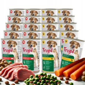 TROPI Mokra hrana za pse GOVEDINA IN PERUTNINA 1,25 kg