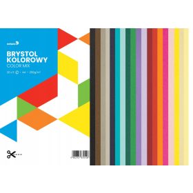 Kreativni set barvnega kartona 250g, mix barv - 100 listov