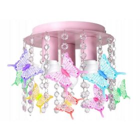 Stropna svetilka RKlight E27 roza in vijolična