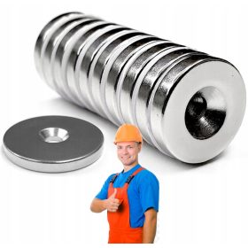 MAGNET ZA VIJAK NEODIM 14x3 mm luknja 7/3,5