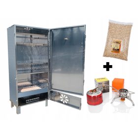  GOLIATH Prekajevalnica Nerjaveče jeklo + štedilnik + plin