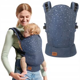   Nosilka za otroke Kinderkraft Nino Confetti Denim, mornarsko modra, do 20 kg