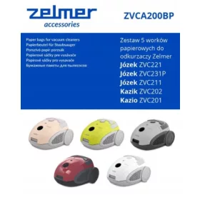 PAPIRNE VREČKE ZA SESALNIK ZELMER ZVCA200BP JÓZEK 5 KOM.