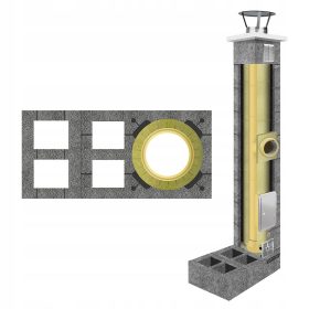 Keramični izoliran dimniški sistem fi 200 8m +4W