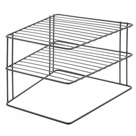 Stojalo za krožnike Metaltex LAVA 25x25x19 cm črna