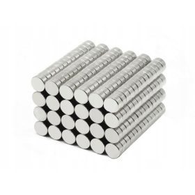 MOČAN NEODIMSKI WALCOWI MAGNET 6x3mm SILNI - 100 KOSOV