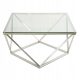 Stol za kavo Diamanta Silver 80x80x46 cm srebrn