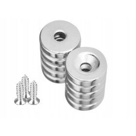 MAGNETI NEODIM 14x3 mm Z VRTINAMI ZA VIJAKE + 10 KOSOV