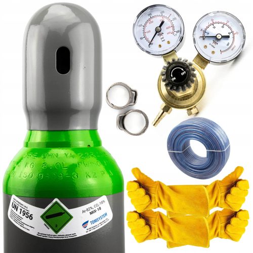 ZVARJALNI KOMPLET - MEŠALNA JEDRICA 8L ARGON/CO2 + OPREMA + ROKAVICE