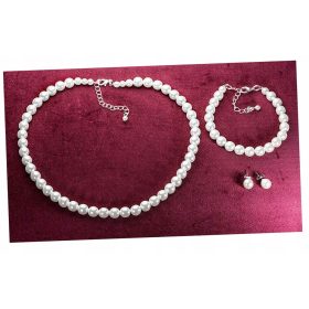 Elegantni komplet nakita s češkimi steklenimi biseri