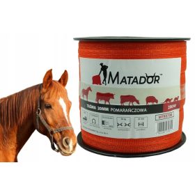  Tasma Matador MTR070R za električno ograjo za konje 20 mm x 200 m oranžna