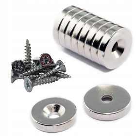   Magnet Mistral za Slovenijo 14x3 mm z odprtinami 8/4 - 10 kosov - Neodym močan