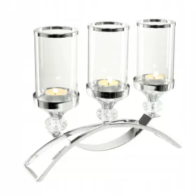   Eleganten trikratni svetilnik Triple Glamour Chrome Crystal Lantern