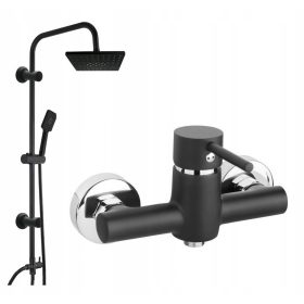 Tuš set črn STEBER + AKU