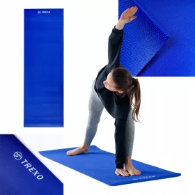 Trexo Profesionalna Joga Podloga za Fitnes Vadbo 6 mm Modra