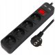 Pametni podaljšek močnega napajalnika s stikalom, 4 vtičnice, 2x USB, 3m