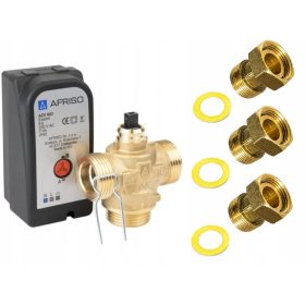   3-POTNI VENTIL ZA CENTRALNO OGREVANJE 1'' CAL AZV 643 AFRISO + KOMPLET FITINGOV