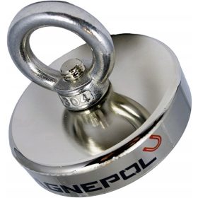   Magnetni nosilec NEODIM 300 kg N52 z ročajem 80x18 in očesom