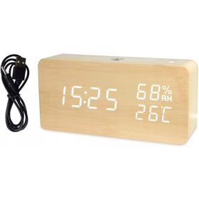  Elektronska budilka z digitalnim zaslonom in funkcijami termometra ter higrometra