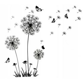  Dekorativne stenske nalepke s čudovitim motivom regrata in metuljev