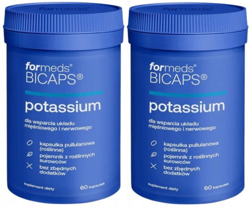 BICAPS® POTASSIUM: Naravni Prehranski Dodatek s Kalijem - 120 Veganskih Kapsul