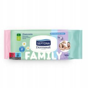   SEPTONA Dermasoft Vlažni robčki s kamilico in alojo, 100 kos.