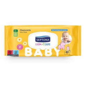SEPTONA Vlažilni robčki z izvlečkom kamilice, 80 kosov