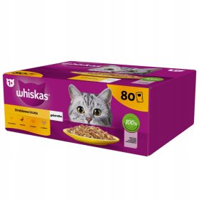 WHISKAS Posušena Mačja Hrana s Perutnino 80x85g