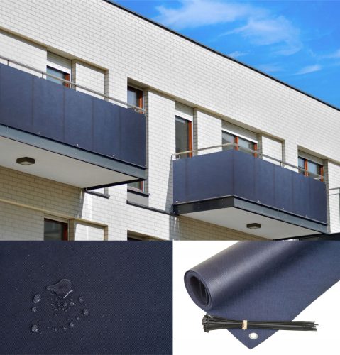 Balkonska prevleka Cover-IT 0,5x4m, modra - Umetna masa