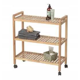   Kopalniški regal na koleščkih iz orehovega lesa Wenko 31 x 65 x 72 cm