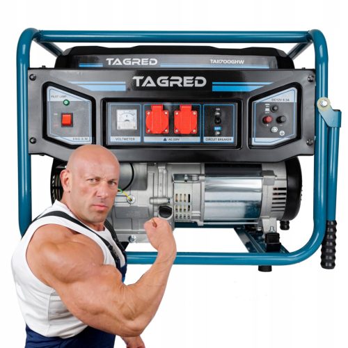 Tagred Super Silent 11700W 16KM Bencinski Generator z AVR, Enofazni, Mobilni, Z Miedziano Prądnico, Japonskim Motorjem